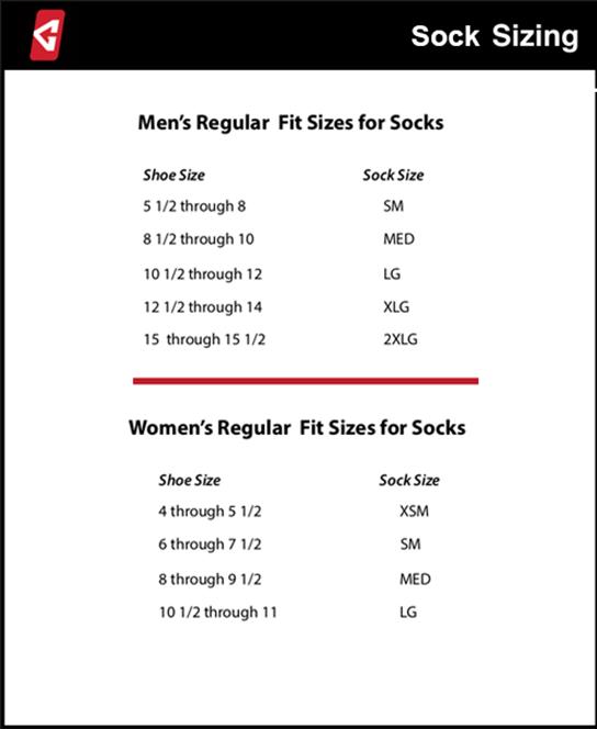 Gerbing Sock Liner Sizing