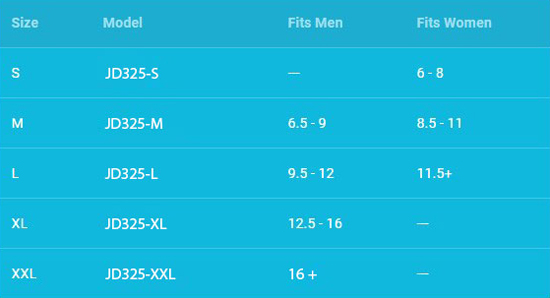 heel grips ice cleat size chart