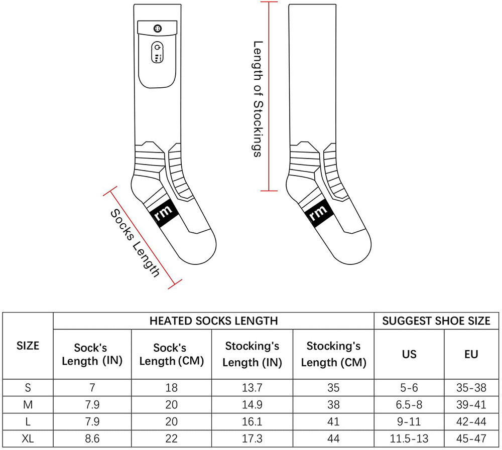 Dr. Warm Size Chart