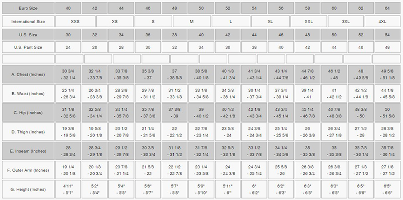 Alpinestars Size Chart