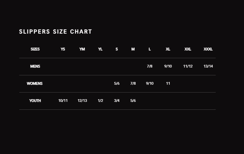 Baffin Size Chart