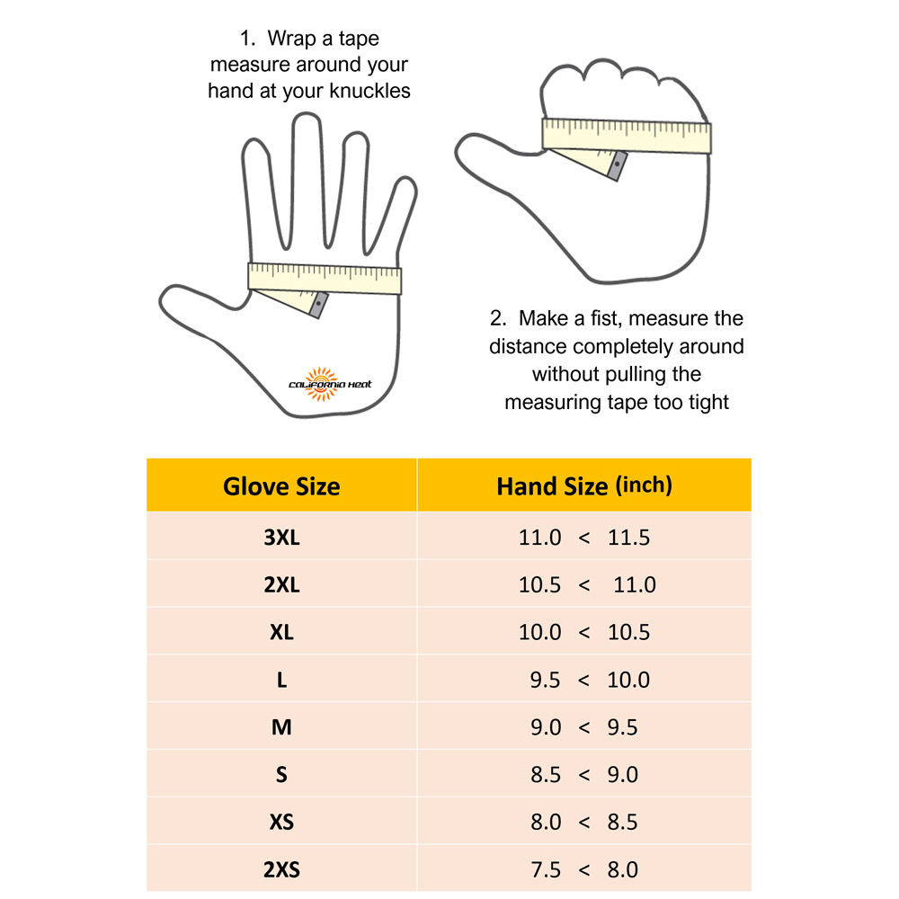 California Heat Size Chart