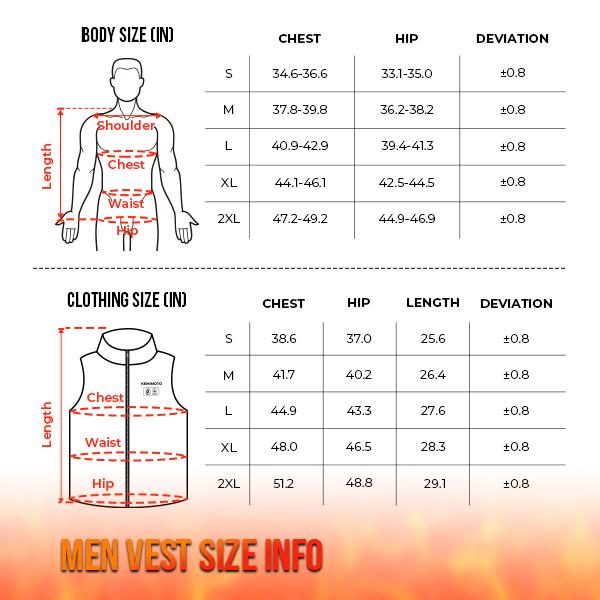 kemimoto size chart