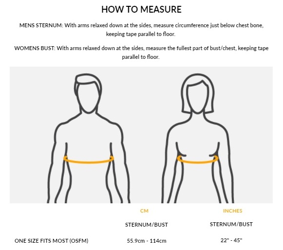 nathan Size Chart