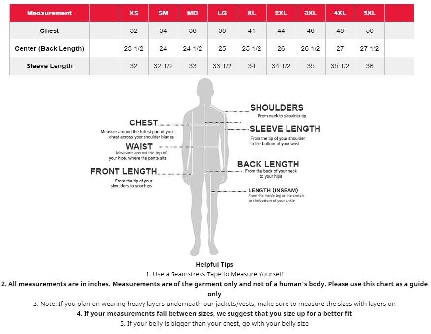 Nexgen Size Chart