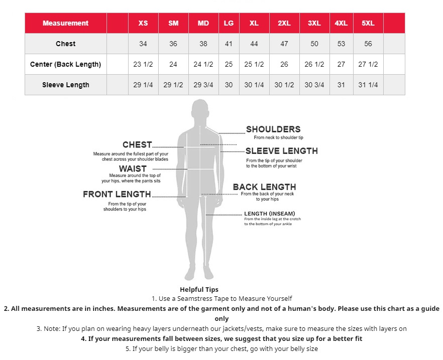Nexgen Size Chart