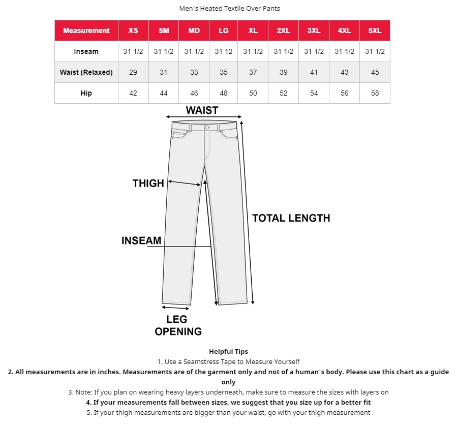 Nexgen Size Chart