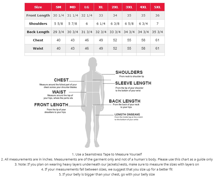 Nexgen Size Chart