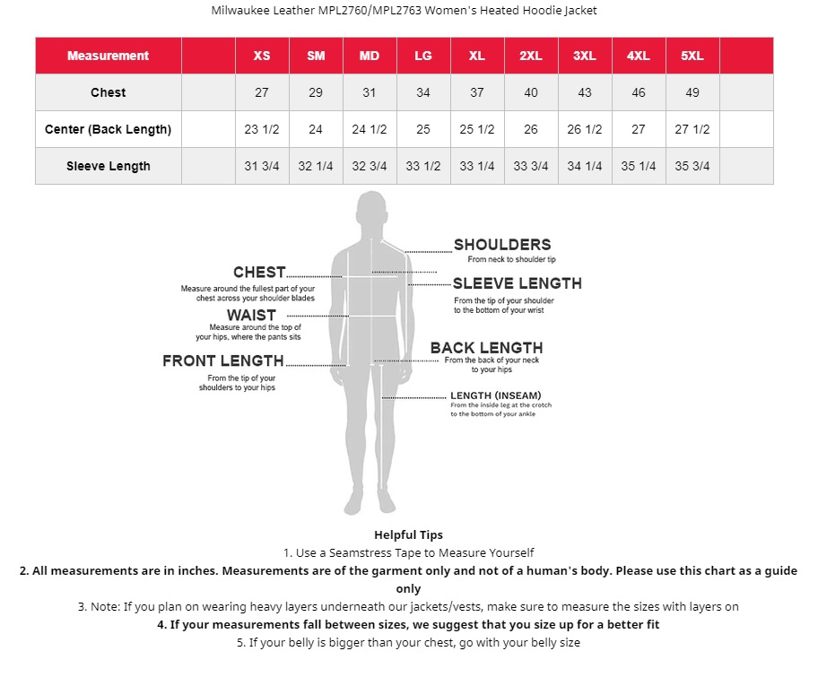 Nexgen Size Chart