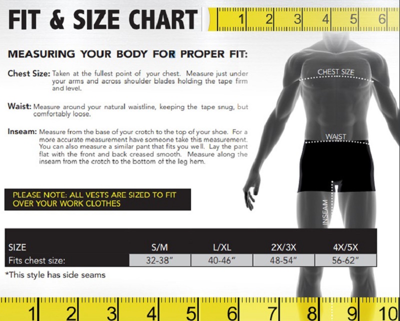 occunomix vest size chart 