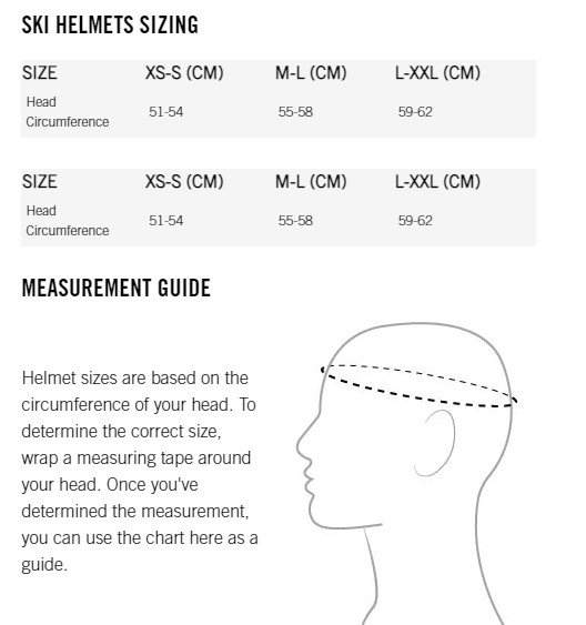 POC size chart