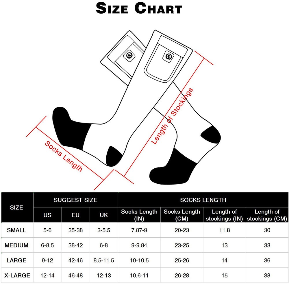 Snow Deer size chart