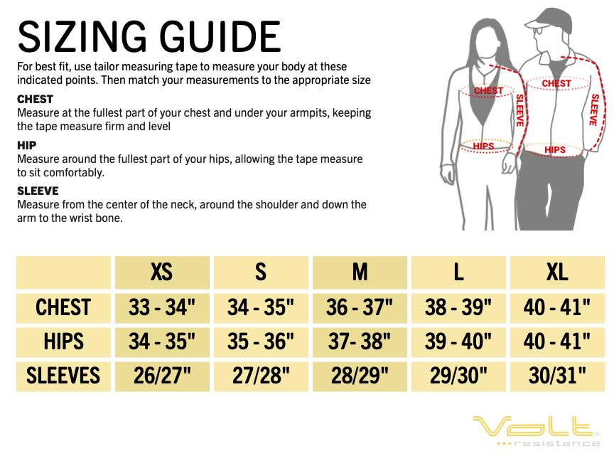 Volt Heat Size Chart