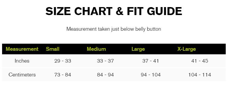 DonJoy Size Chart