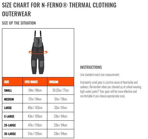 Ergodyne Size Chart