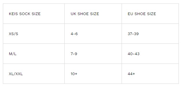 Keis Size Chart