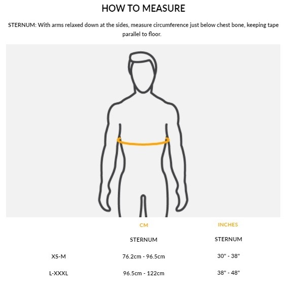 nathan Size Chart